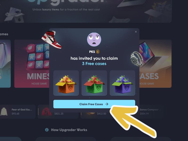 Upgrader.com Promo Code Application Step #1
