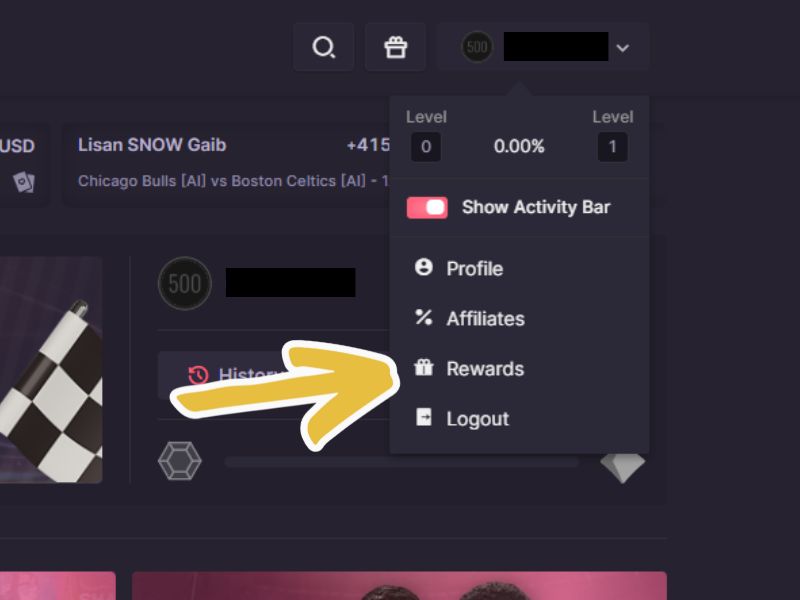 500 Casino Promo Code Application Step #9